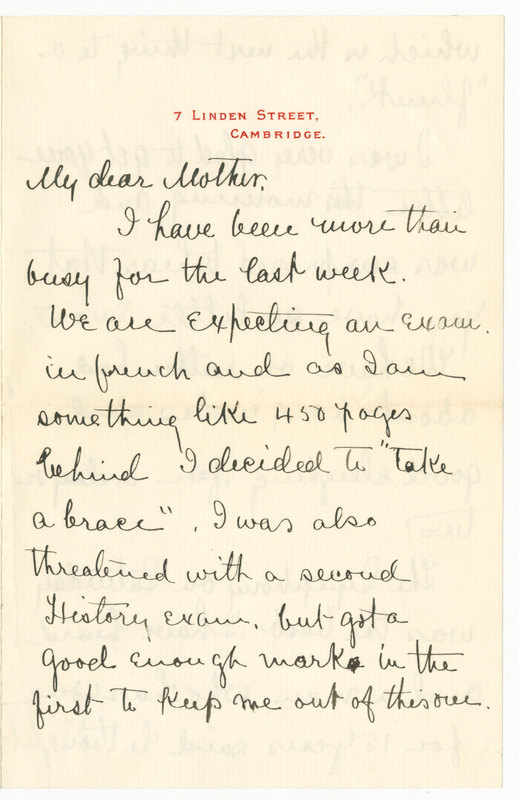 Letter from James G. Averell to Emily Sibley Watson, December 9, 1895