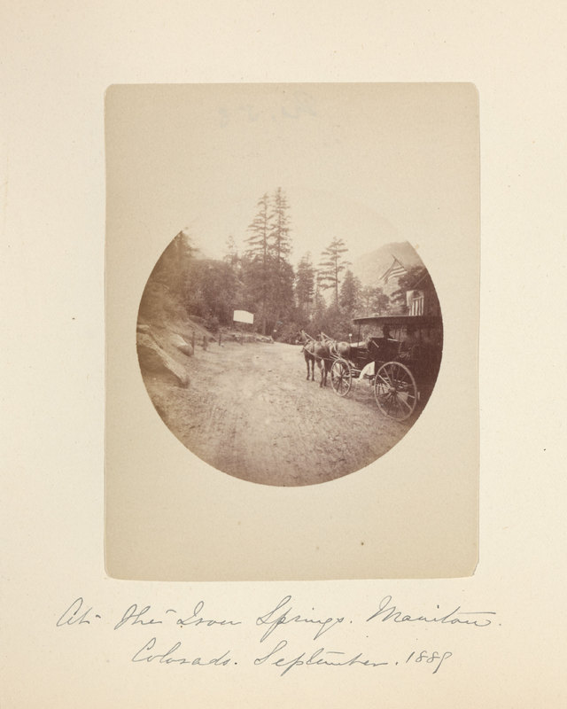 At the Iron Springs. Manitou, Colorado. September, 1889<br />
