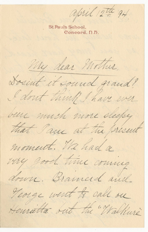 Letter from J.G. Averell to Emily Sibley Watson, April 12, 1894