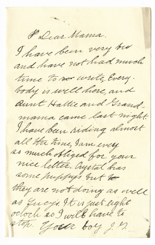 Letter from James G. Averell to Emily Sibley Watson, March 21, 1891