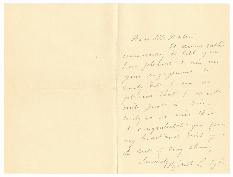 Letter from Elizabeth Louise Tyler to James Sibley Watson, March 4, 1891