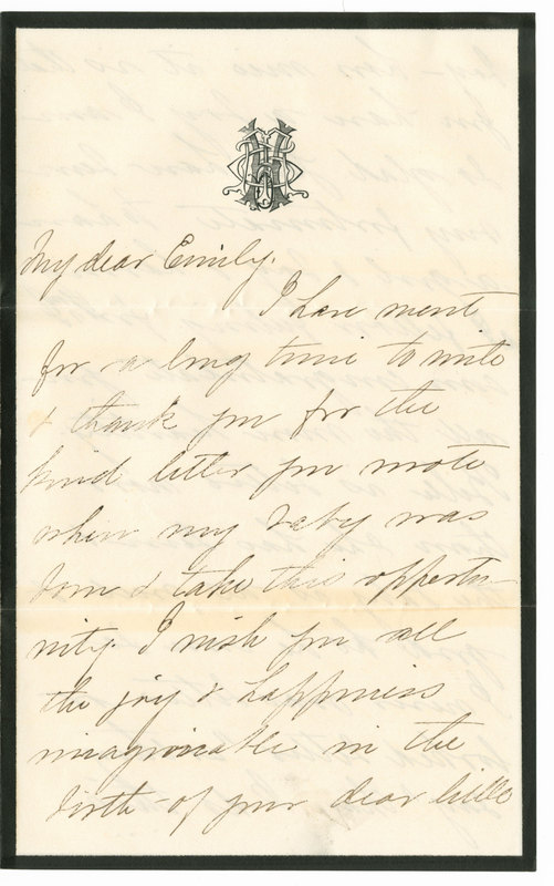 Letter from Tacie Belle Harper to Emily Sibley Watson, January 16, 1878
