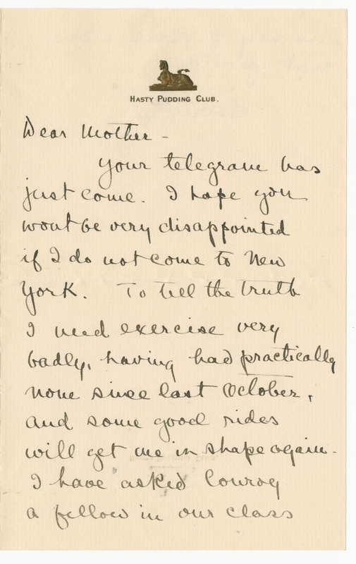 Letter from James G. Averell to Emily Sibley Watson, April 17, 1899