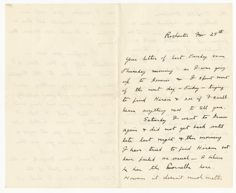 Letter from James Sibley Watson to Emily Sibley Watson, November 24, 1890<br />
