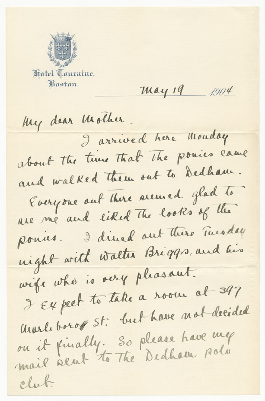 Letter from James G. Averell to Emily Sibley Watson, May 19, 1904