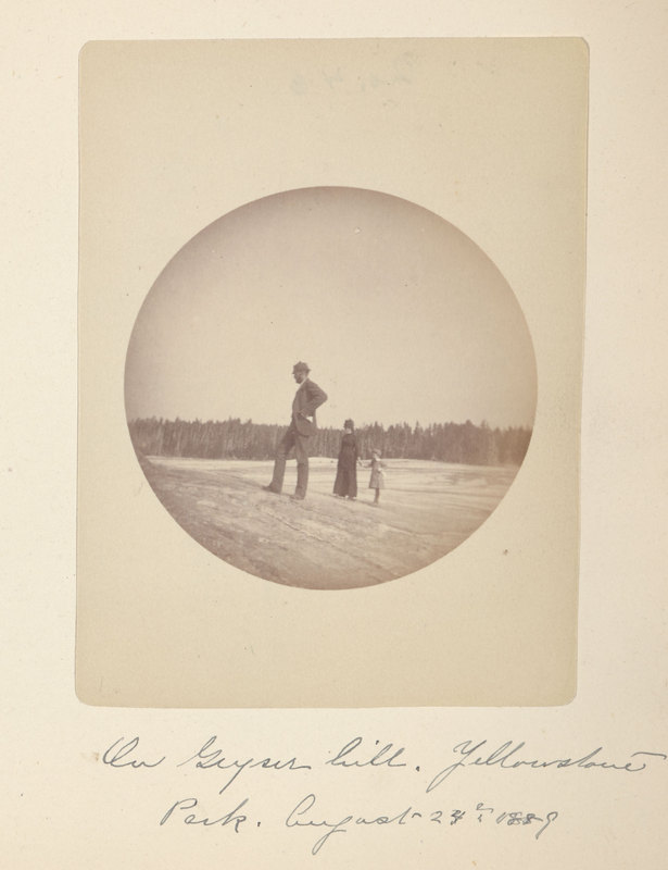 On Geyser hill. Yellowstone Park. August 24th 1889.<br />

