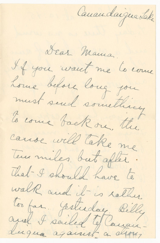 Letter from James G. Averell to Emily Sibley Watson, August 22, 1894