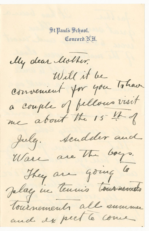 Letter from J.G. Averell to Emily Sibley Watson, June 16, 1895<br />
