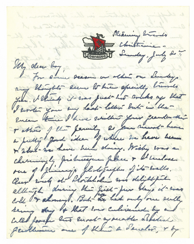 Letter from Emily Sibley Watson to James G. Averell, July 20, 1902