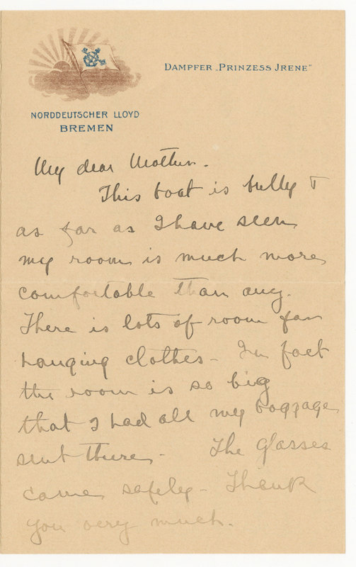 Letter from James G. Averell to Emily Sibley Watson, November 11, 1903