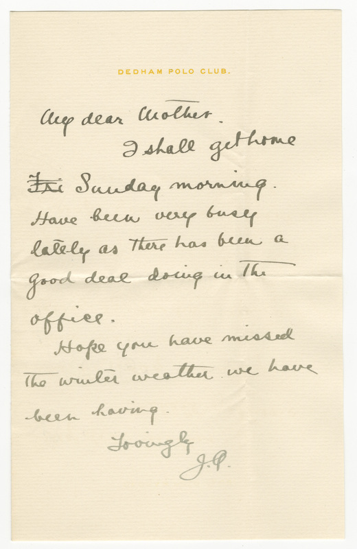 Letter from James G. Averell to Emily Sibley Watson, June 10, 1904