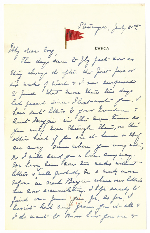Letter from Emily Sibley Watson to James G. Averell, July 31, 1902