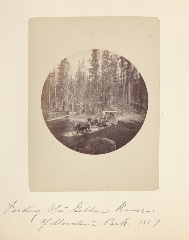 Fording the Gibbon River. Yellowstone Park, 1889<br />
