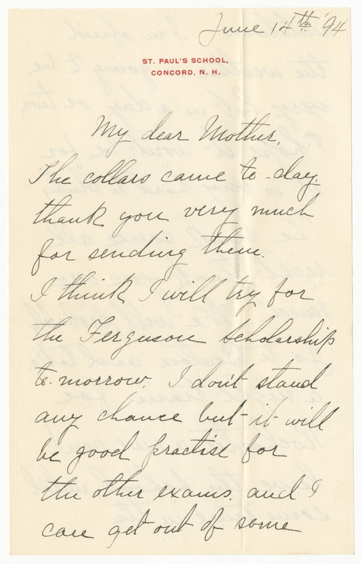 Letter from James G. Averell to Emily Sibley Watson, June 14, 1894