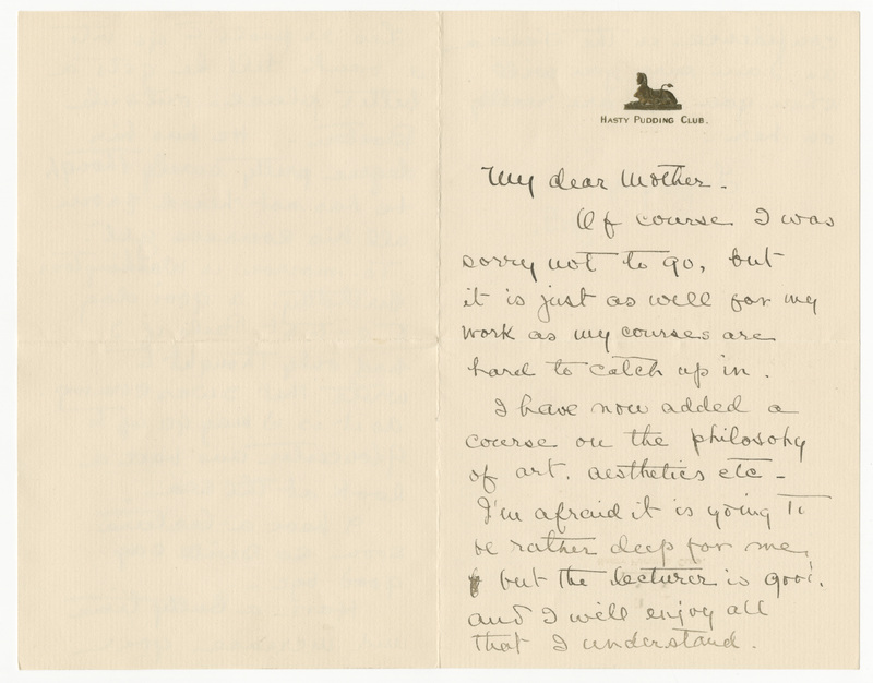 Letter from James G. Averell to Emily Sibley Watson, February 21, 1899