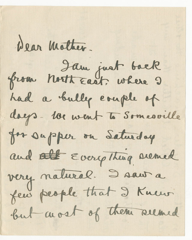 Letter from James G. Averell to Emily Sibley Watson, August 1, 1904
