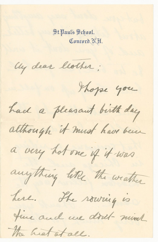 Letter from J.G. Averell to Emily Sibley Watson, May 11, 1895<br />
