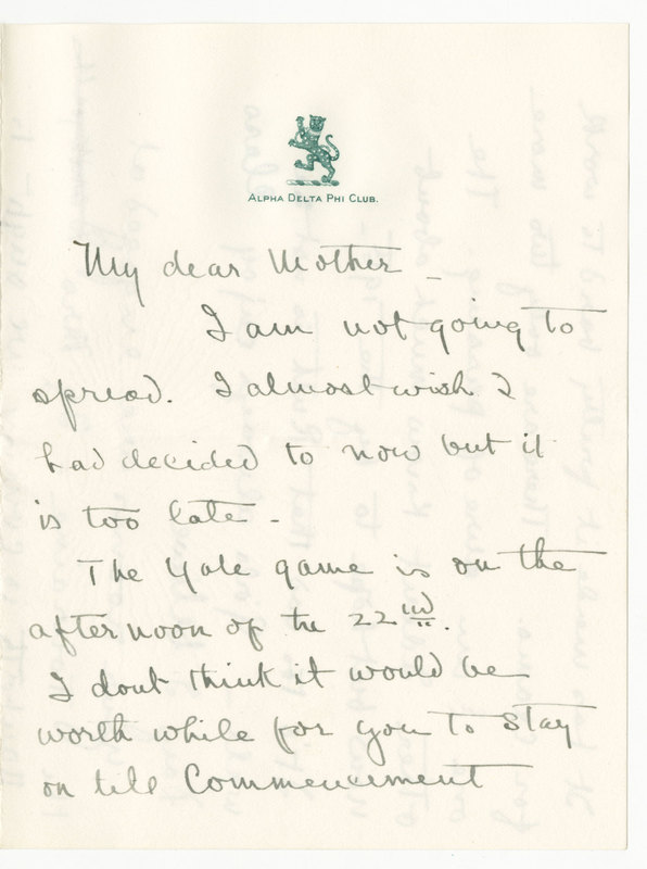 Letter from James G. Averell to Emily Sibley Watson, June 9, 1899