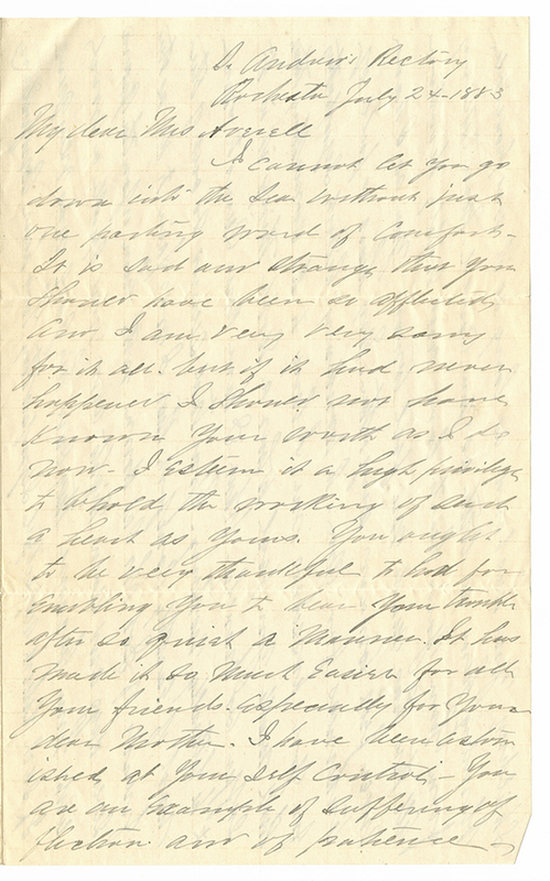 Letter from Algernon Sydney Crapsey to Emily Sibley Watson, July 24, 1883