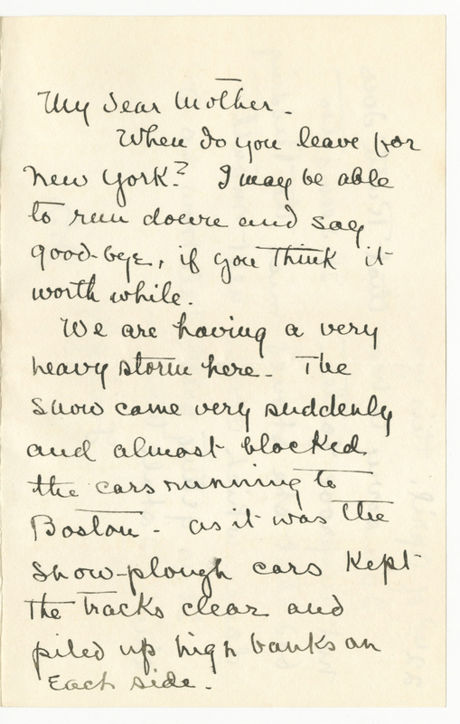 Letter from James G. Averell to Emily Sibley Watson, February 16, 1899