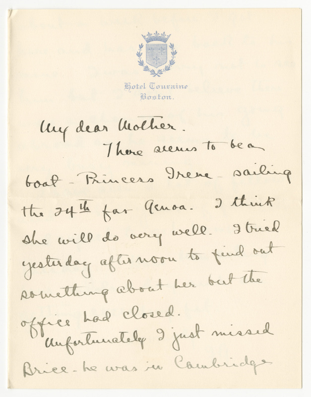 Letter from James G. Averell to Emily Sibley Watson, October 18, 1903