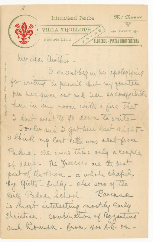 Letter from James G. Averell to Emily Sibley Watson, December 19, 1903