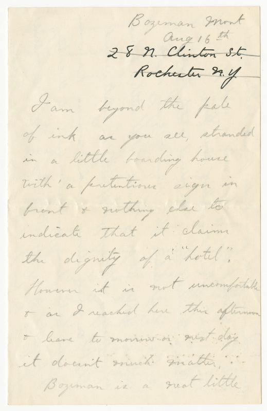 Letter from James Sibley Watson to Emily Sibley Watson, August 16, 1885<br />
