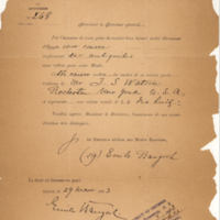 Permit for the export of antiquities