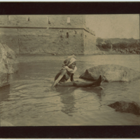 A primitive ferry-brat at Philae.  Egypt 1893