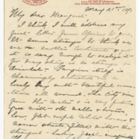 Letter from Emily Sibley Watson to Margaret Durbin Harper Sibley, May 21st, 1891