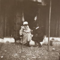On the steps of a bazaar, Tetouan, Morocco, May 1891