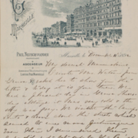 Letter from Emily Sibley Watson to her mother, Elizabeth Maria Tinker Sibley, December 11, 1892