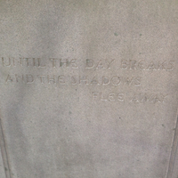 Back of J.G. Averell's gravestone, Mt. Hope Cemetery, Rochester, N.Y.