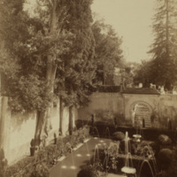 Granada. Patio de los Estanques y Ciprès de la Sultana en Generalife.<br />
