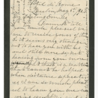 Letter from Elizabeth Maria Tinker Sibley to Emily Sibley Watson, May 6, 1891