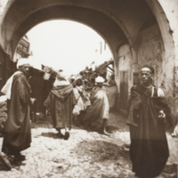Tetouan street and archway, Morocco, May 1891