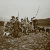 A group of "beaters" for the boar hunt. Tetouan May 1891