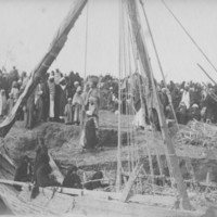 Egyptians on river bank, 1893