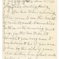 Letter from Elizabeth Maria Tinker Sibley to Emily Sibley Watson, January 5, 1893