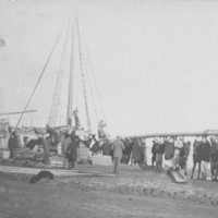 Pulling the boat, Egypt, 1893