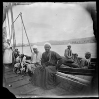 Crew on board boats, Egypt, 1893