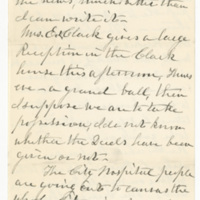 Portion of a letter from Elizabeth Maria Tinker Sibley to Emily Sibley Watson, date unknown