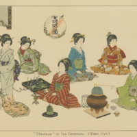 3178. Cha-no-yu, or Tea Ceremony, olden style (Japan Green Tea is a World Treasure set)