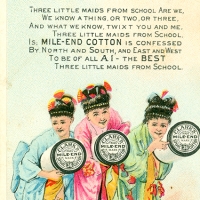 3199. Three Little Maids, from The Mikado (Clark\'s Mile-End Spool Cotton Best Six Cord)
