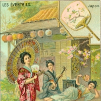 3204. Les Évantails. Japon (Liebig Bouillon)