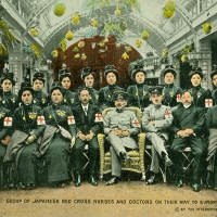 3555. Group of Japanese Red Cross Nurses and Doctors on their way to Europe