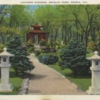 2869. Japanese Gardens, Bradley Park, Peoria, Illinois (1936)