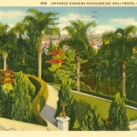 55. Japanese gardens overlooking Hollywood California