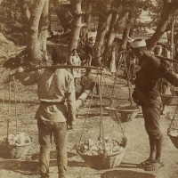 1964. Japanese Coolies Carrying Limestone to the Kiln - In the Rural Districts of the Mikado's Realm, Japan (1904)