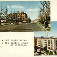 2745. New Grand Hotel and The Custom House at Yokohama